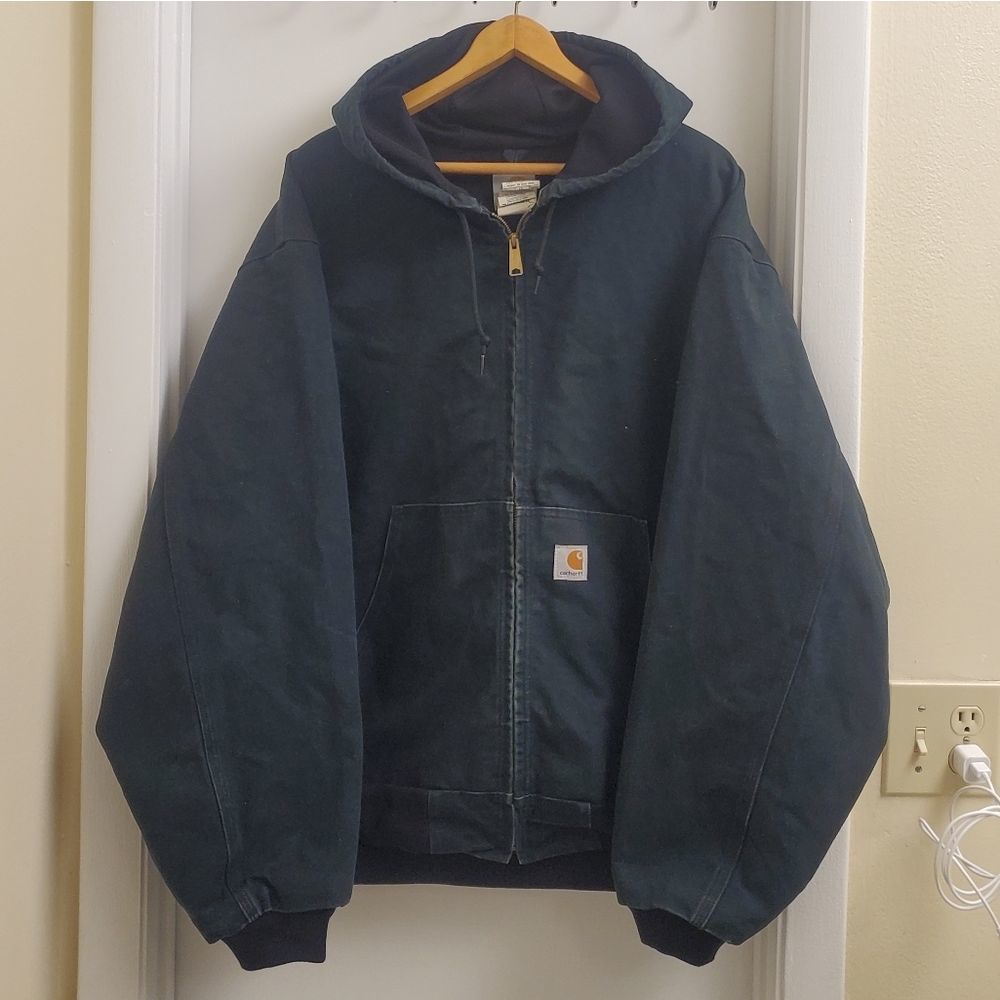🤩Rare Vintage carhartt thermal lined canvas jacket size men's XXL